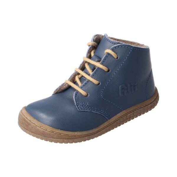 SOFT-TOE Halbschuh ocean bio nappa leather woolfleece laces Weite/M 25