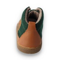 BE-HAPPY Halbschuh olive bio nappa woolfleece Weite/M