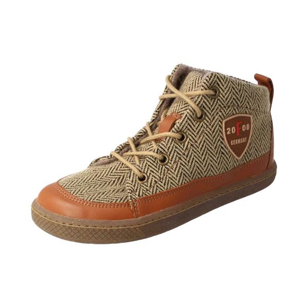 BE-HAPPY Halbschuh chestnut  bio nappa woolfleece Weite/M 42