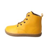 HAPPY-FEET Winterstiefel mustard  bio nappa leather woolfleece laces Weite/M 28