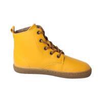 HAPPY-FEET Winterstiefel mustard  bio nappa leather woolfleece laces Weite/M 28