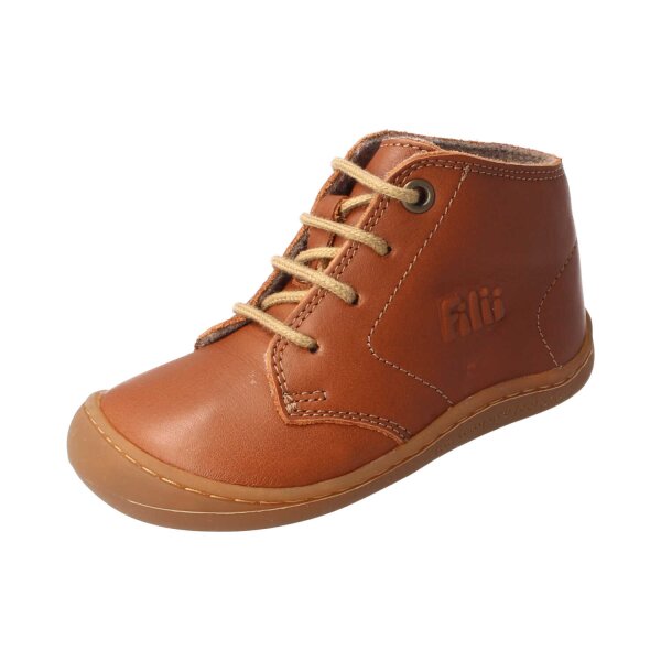 SOFT-TOE Halbschuh chestnut bio nappa leather fleece laces Weite/M 26