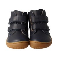 SOFT-FEET Halbschuh navy bio nappa leather fleece Klettverschluss Weite/M