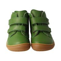 SOFT-FEET Halbschuh olive bio nappa leather fleece Klettverschluss Weite/M