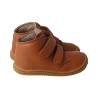 SOFT-FEET Halbschuh chestnut bio nappa leather fleece Klettverschluss Weite/M