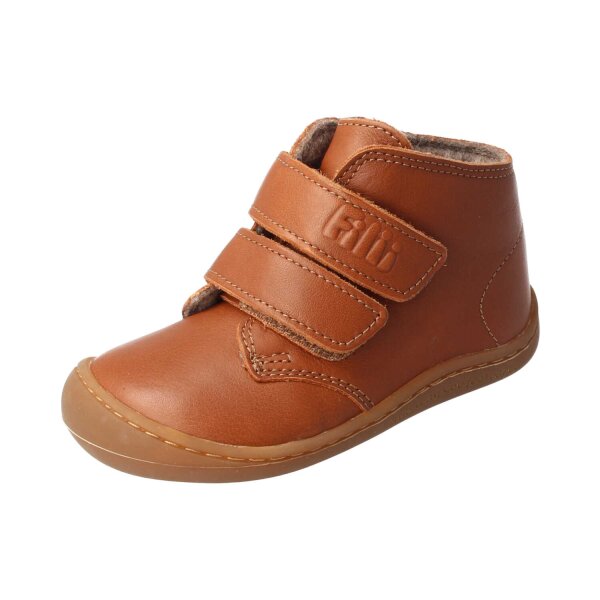 SOFT-FEET Halbschuh chestnut bio nappa leather fleece velcro Weite/M 26