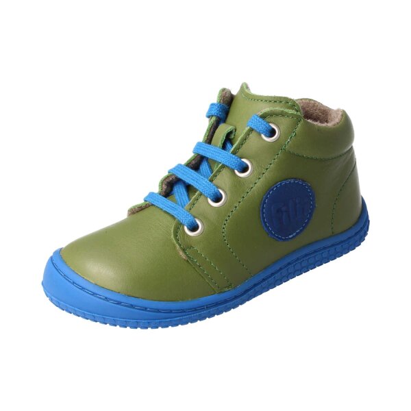 GECK Halbschuh khaki nappa leather fleece laces Weite/M