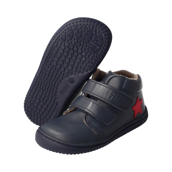 CHAMELIION Halbschuh navy nappa leather fleece laces Weite/M 29