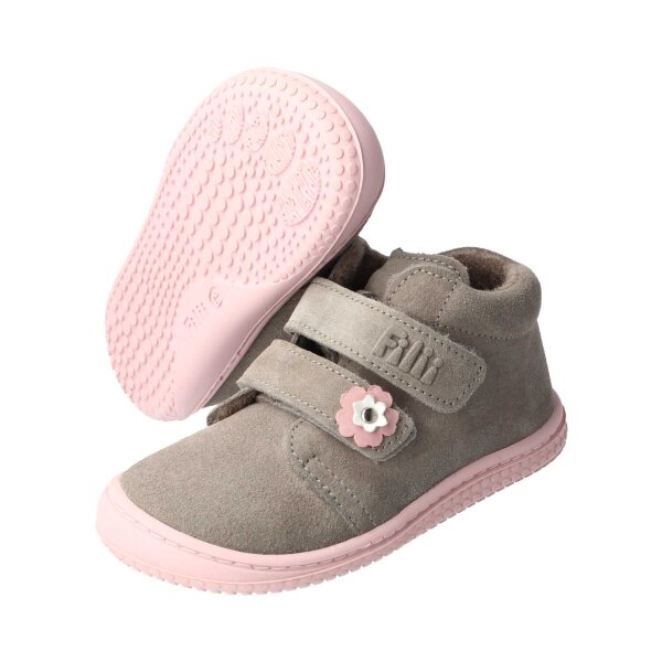 CHAMELIION Halbschuh stone velours leather fleece Klettverschluss Weite/M 21