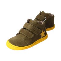 CHAMELIION Halbschuh khaki velours leather fleece Klettverschluss Weite/M