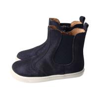 CHELSEA-CITY Stiefel glitter navy nappa leather zipper Weite/M 35