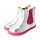 CHELSEA-CITY Stiefel silver nappa leather zipper Weite/M 29