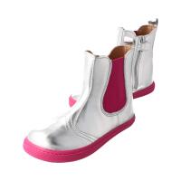 CHELSEA-CITY Stiefel silver nappa leather zipper Weite/M 30
