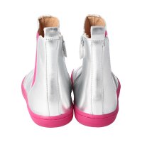 CHELSEA-CITY Stiefel silver nappa leather zipper Weite/M 32