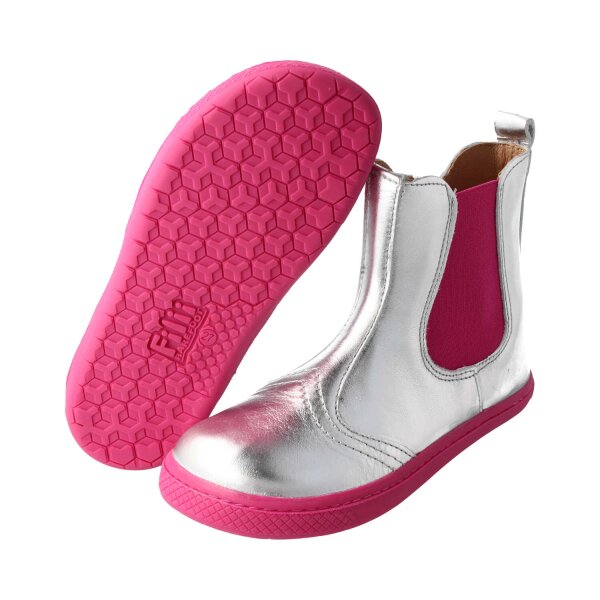 CHELSEA-CITY Stiefel silver nappa leather zipper Weite/M 33
