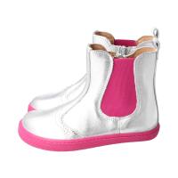 CHELSEA-CITY Stiefel silver nappa leather zipper Weite/M 34