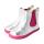 CHELSEA-CITY Stiefel silver nappa leather zipper Weite/M 34