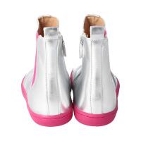 CHELSEA-CITY Stiefel silver nappa leather zipper Weite/M 36