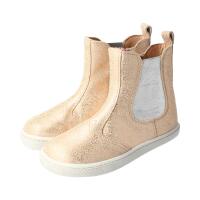 CHELSEA-CITY Stiefel glitter rose nappa leather zipper Weite/M 27