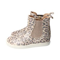 CHELSEA-CITY Stiefel glitter LEO Halbschuh nappa leather zipper Weite/M 34