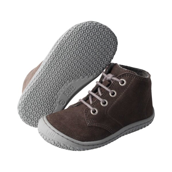 SQUIRREL Halbschuh graphit velours leather fleece laces Weite/S 24