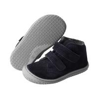 SNAIL Halbschuh navy velours leather fleece Klettverschluss Weite/S