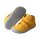 SNAIL Halbschuh mustard velours leather fleece Klettverschluss Weite/S