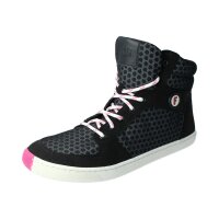 CHAMPI Sneaker/ Turnschuh black vegan zipper textile 39