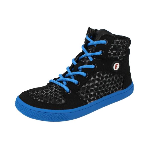 CHAMPI Sneaker/ Turnschuh black/blue reflector zipper Weite/M