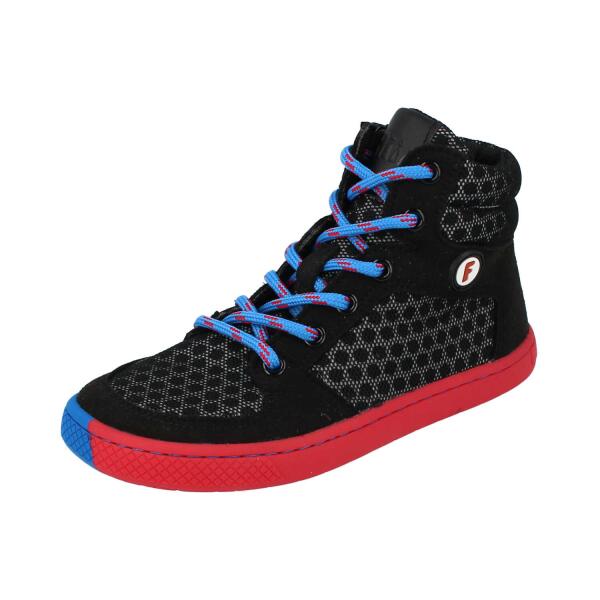 CHAMPI Sneaker/ Turnschuh black/red reflector zipper Weite/M 27