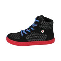 CHAMPI Sneaker/ Turnschuh black/red reflector zipper Weite/M 27