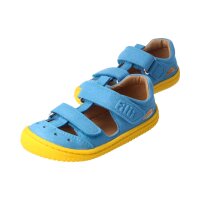 KAIIMAN Sandale turquoise vegan textil Klettverschluss Weite/M