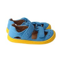 KAIIMAN Sandale turquoise vegan textil Klettverschluss Weite/M