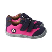 LEGUAN Halbschuh pink vegan canvas textil Klettverschluss Weite/W