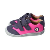 LEGUAN Halbschuh pink vegan canvas textil Klettverschluss Weite/W