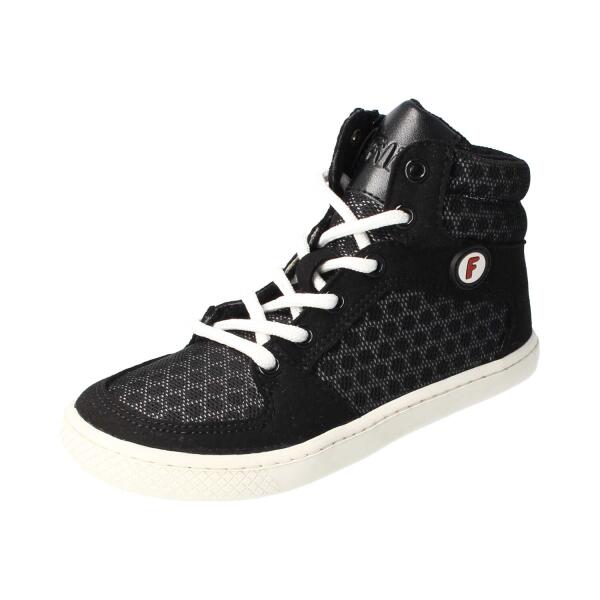 CHAMPI Sneaker/ Turnschuh black/white reflector vegan zipper Weite/M 27