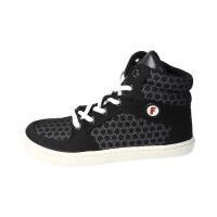 CHAMPI Sneaker/ Turnschuh black/white reflector vegan zipper Weite/M 27
