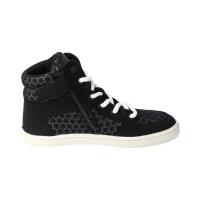 CHAMPI Sneaker/ Turnschuh black/white reflector vegan zipper Weite/M 27