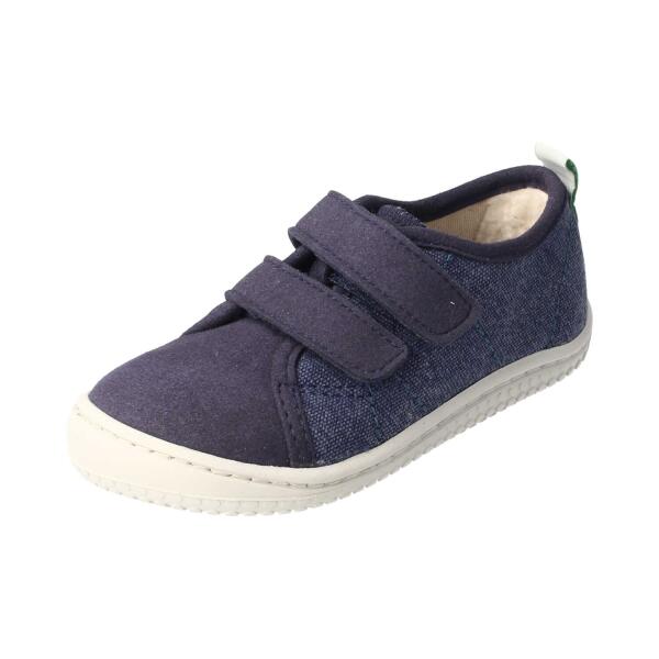 OAHU Halbschuh navy vegan canvas textil Klettverschluss Weite/M