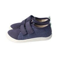 OAHU Halbschuh navy vegan canvas textil Klettverschluss Weite/M