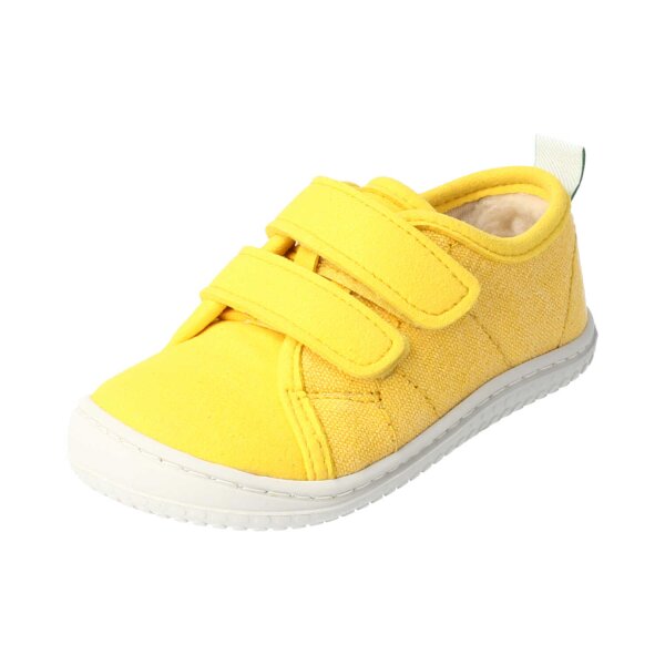 OAHU Halbschuh lemon vegan canvas textil Klettverschluss Weite/M 28