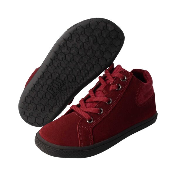 STAY-HAPPY Halbschuh berry velours textil zipper Weite/W 32