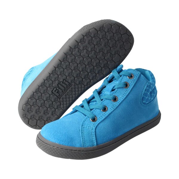 STAY-HAPPY Halbschuh turquoise velours textil zipper Weite/W 34