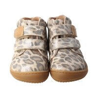 LEOPARDII Halbschuh glitter ecru velours leather Klettverschluss Weite/W