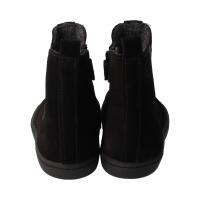 CHELSEA-CITY Winterstiefel black velours leather fleece zipper Weite/W 27