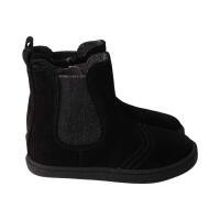 CHELSEA-CITY Winterstiefel black velours leather fleece zipper Weite/W 28