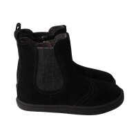 CHELSEA-CITY Winterstiefel black velours leather fleece zipper Weite/W 33