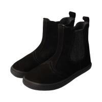 CHELSEA-CITY Winterstiefel black velours leather fleece zipper Weite/W 39