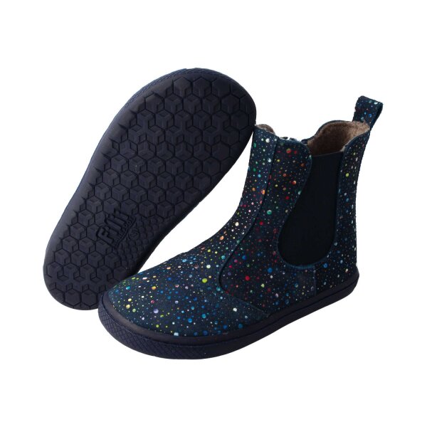 CHELSEA-CITY Winterstiefel mult.ocean velours leather fleece zipper Weite/W 30