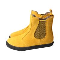 CHELSEA-CITY Winterstiefel mustard velours leather fleece zipper Weite/W 35
